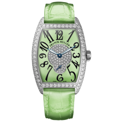 1750 S6 GR D 2P PT LGRN LGRN | Franck Muller Cintree Curvex Diamonds 25.1 x 35.1 mm watch | Buy Now