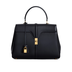 188003BEY.38NO | Celine Classique 16 Bag Satinated Calfskin Black. Buy Online