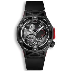 408.QU.0123.RX | Hublot Techframe Ferrari Tourbillon Chronograph Carbon 45 mm watch. Buy Online