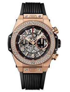 411.OX.1180.RX.1104 | Hublot Big Bang Unico King Gold Diamonds 45 mm watch. Buy Online