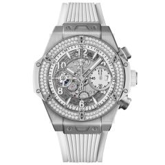 441.NE.2011.RW.1104 | Hublot Big Bang Unico Titanium White Diamonds 42 mm watch. Buy Online