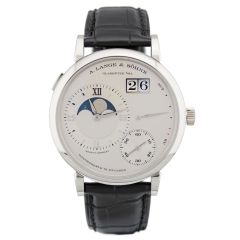 139.025F | A. Lange & Sohne Grand Lange 1 Moon Phase platinum case and folding clasp watch. Buy Online