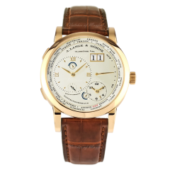 116.021F | A. Lange & Sohne Lange 1 Time Zone yellow gold case and folding clasp watch. Buy Online