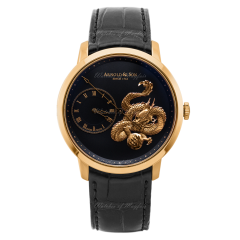 1ARAP.B04A.C120P | Arnold & Son TB Dragon 18K Rose gold case, black alligator leather strap watch. Limited edition: 28 pieces. Buy Online