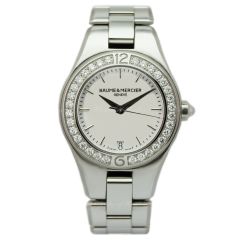 10013 | Baume & Mercier Linea Diamond-set Steel 27mm watch. Buy Online