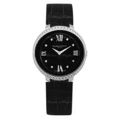 10166 | Baume & Mercier Promesse Diamond-set Steel 34.4mm watch