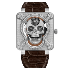 BR01-SKULL-SK-FLD | Bell & Ross Br 01 Laughing Skull Full Diamond 46 mm watch. Buy Online