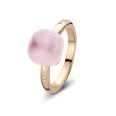 20R88RPQMP | Buy BIGLI Mini Sweety Rose Gold Pink Quartz Diamond Ring