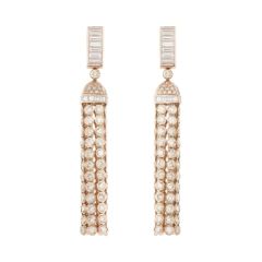 Boucheron Pompon Pink Gold Diamond Earrings JCO01206M