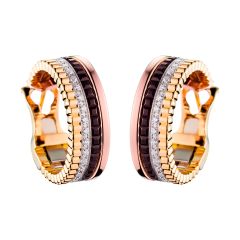 Boucheron Quatre Pink, White, and Yellow Gold PVD Diamond Earrings JCO00510