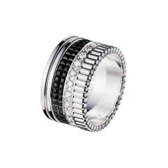 JRG01782|Buy Online Boucheron Quatre White Gold Black PVD Diamond Ring