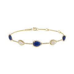 JBT00735M | Boucheron Serpent Boheme Yellow Gold Lapis Lazuli Bracelet