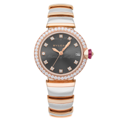 103029 LU33C6SPGDSPGD/11 | BVLGARI Lvcea Steel & Pink Gold Automatic 33mm watch. Buy Online