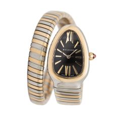 102123 | BVLGARI Serpenti Tubogas Steel & Pink Gold Quartz 35 mm watch | Buy Online