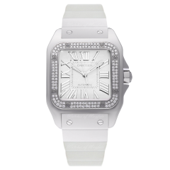 WM50460M | Cartier Santos 100 Medium 32mm x 32mm watch | Buy Online
