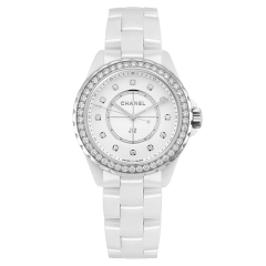 H6418 | Chanel J12 White Ceramic Diamonds Quartz 33 mm watch | Buy Now