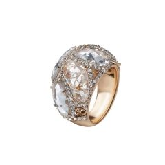 Chantecler Enchante Pink Gold Diamond Sapphire Ring C.33599 Size 53