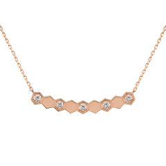 Chaumet Bee My Love Pink Gold Diamond Necklace 083983