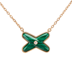 Chaumet Jeux de Liens Pink Gold Malachite Diamond Pendant 083969