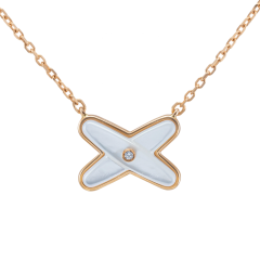 082930|Chaumet Jeux de Liens Pink Gold Mother-of-Pearl Diamond Pendant