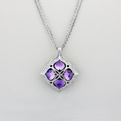 Chopard IMPERIALE White Gold Amethyst Diamond Pendant 799564-1001