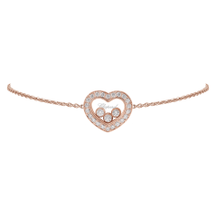Chopard Happy Diamonds Icons Rose Gold Diamond Pave Bracelet 85A611-5201