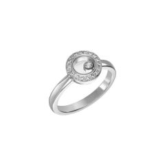 Chopard Happy Diamonds Icons White Gold Diamond Pave Ring Size 52 82A017-1209
