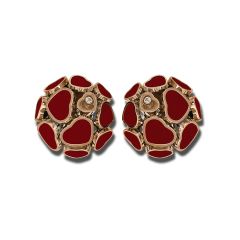 Chopard Happy Hearts Rose Gold Red Stone Earrings 847482-5801
