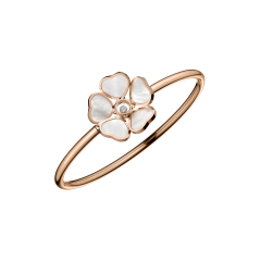 85A085-5303 | Chopard Happy Hearts Flowers Rose Pearl Bracelet Size M