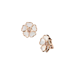 Chopard Happy Hearts Flowers Rose Gold Mother-of-Pearl Earrings 84A085-5301