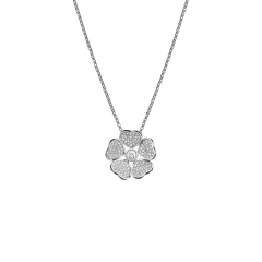 Chopard Happy Hearts Flowers White Gold Diamond Pendant 79A085-1901