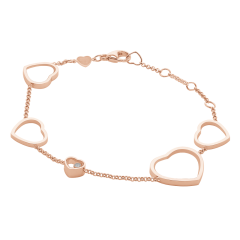 857482-5001 | Chopard Happy Hearts Rose Gold Diamond Bracelet |Buy Now