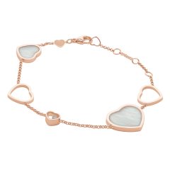 Chopard Happy Hearts Rose Gold Mother-of-Pearl Bracelet 857482-5031
