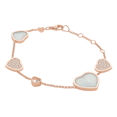 857482-5031 | Chopard Happy Hearts Rose Gold Mother-of-Pearl Bracelet