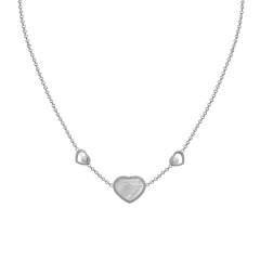 Chopard Happy Hearts White Gold Pearl Diamond Pendant 81A082-1301