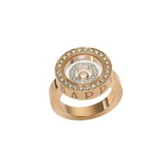 Chopard Happy Spirit White and Rose Gold Diamond Ring 825422-9110