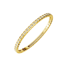 Chopard Ice Cube Yellow Gold Full-Paved Diamond Bangle Size S 858350-0007