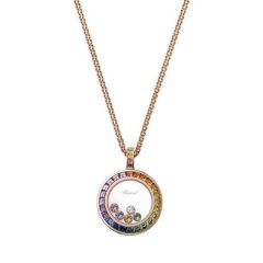 799438-5801 |Buy Chopard Joaillerie Rose Gold Sapphire Diamond Pendant