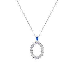 Chopard L'Heure du Diamant Marquise White Gold Sapphire Diamond Pendant 79A061-1501