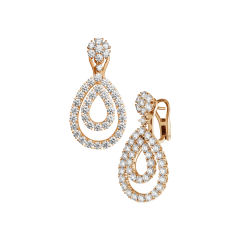 Chopard L'Heure du Diamant Rose Gold Diamond Earrings 849066-5001
