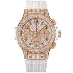 341.PE.9010.RW.1704 | Hublot Big Bang Gold White Full Pave 41 mm watch. Buy Online