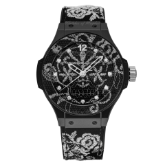 343.CS.6570.NR.BSK16 - Hublot Big Bang Broderie Ceramic 41 mm watch.