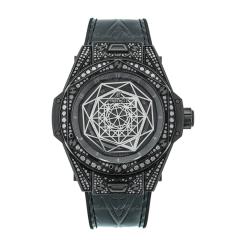 465.CS.1114.VR.1700.MXM18 | Hublot Big Bang Sang Bleu All Black Pave 39 mm watch. Buy Online
