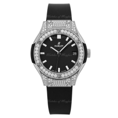 581.NX.1171.RX.1704 | Hublot Classic Fusion Titanium Pave 33 mm watch. Buy Online