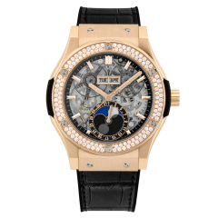 517.OX.0180.LR.1104 | Hublot Classic Fusion Aerofusion Moonphase King Gold Diamonds watch. Buy Online