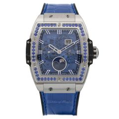 Hublot Spirit of Big Bang Moonphase Titanium Dark Blue 647.NX.5171.LR.1201 | Buy