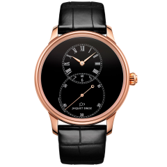 J014013200 | Jaquet Droz Grande Seconde Black Enamel Red Gold 39 mm