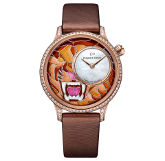 J005503500 Jaquet Droz Petite Heure Minute Smalta Clara Tiger Red Gold