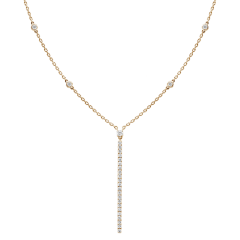 Messika Gatsby Vertical Bar Yellow Gold Necklace 5448