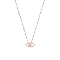 Messika Lucky Eye Pink Gold Diamond Necklace 7524